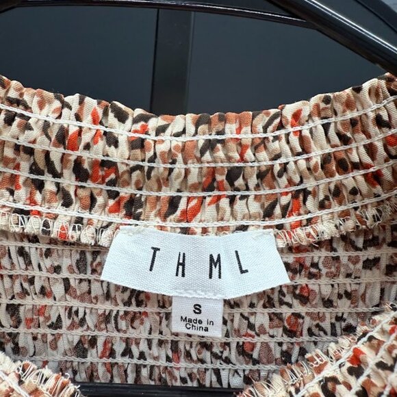 THML Animal Print Rouched Blouse - Picture 3 of 4